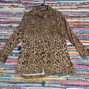 Leopard print button up